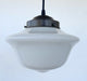 STYLISH MODERN SCHOOLHOUSE 1930s Globe Pendant Light - Sweatfully