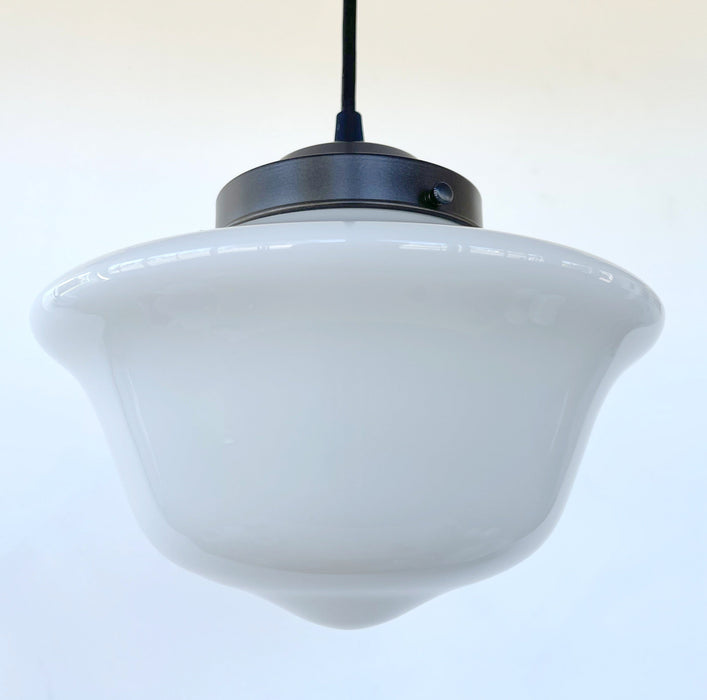 STYLISH MODERN SCHOOLHOUSE 1930s Globe Pendant Light - Sweatfully