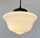 STYLISH MODERN SCHOOLHOUSE 1930s Globe Pendant Light - Sweatfully