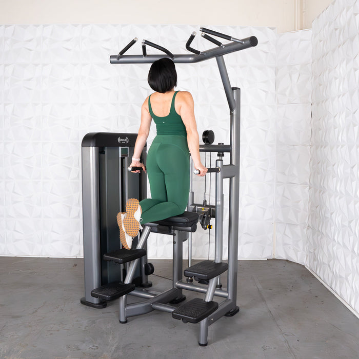 Elite Plus Assisted Chin Dip Machine | Muscle D Fitness - Sweatfully