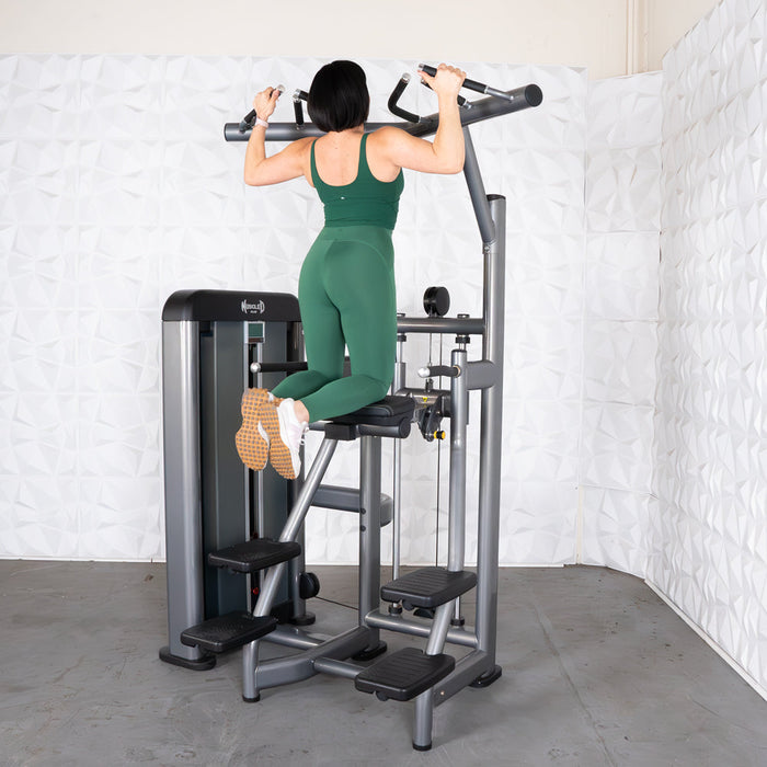 Elite Plus Assisted Chin Dip Machine | Muscle D Fitness - Sweatfully