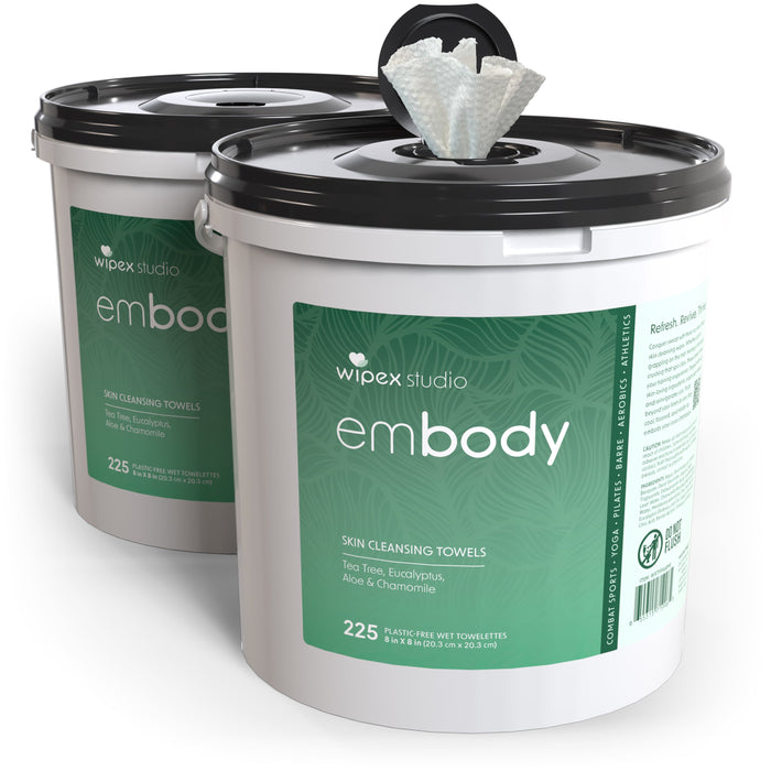Embody® 225ct Eco Body Wipes – Refill Bucket for Wellness Studios - Sweatfully