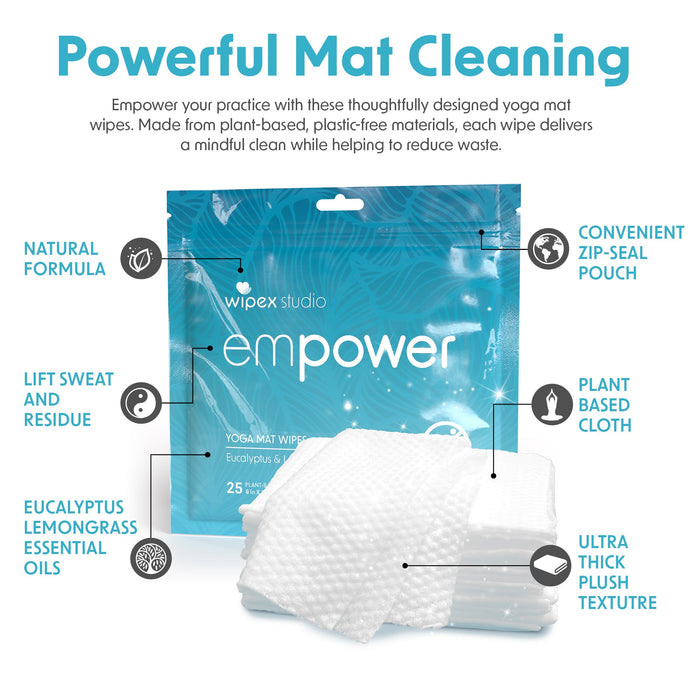 Empower® Mat Wipes – On-the-Go Freshness for the Everyday Yogi | 25ct Travel Pack - Sweatfully