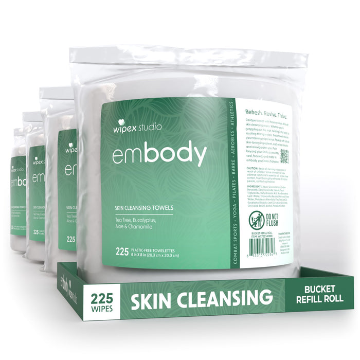 Embody® 225ct Eco Body Wipes – Refill Bucket for Wellness Studios - Sweatfully
