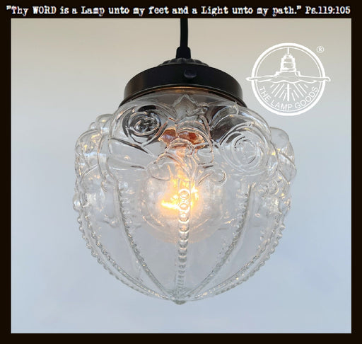 Embossed Antique Glass Globe PENDANT Lights - Sweatfully