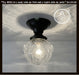 Embossed Flush Mount Globe Antique Ceiling Light Glass - Sweatfully
