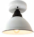 Modern Farmhouse Ceiling Light of White Enamel - Sweatfully