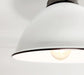 Modern Farmhouse Ceiling Light of White Enamel - Sweatfully