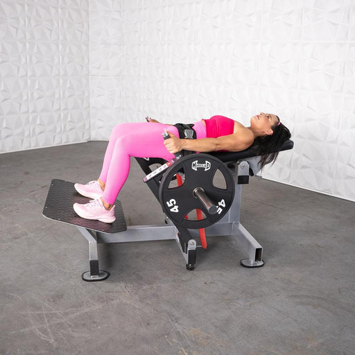 Excel Base Plate Loaded Hip Thruster - Muscle D Fitness -  Leverage Glute Drive - Sweatfully