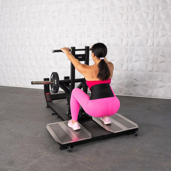 Excel Glute Line Belt Squat - Muscle D Fitness - Plate Loaded Belt Squat - Non Slip Deck - Sweatfully