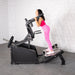 Excel Glute Line Hack Squat / Front Squat - Muscle D Fitness - Plate Load Squat Machine - Counter Balanced - Plate Storage Pegs - Sweatfully