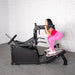 Excel Glute Line Hack Squat / Front Squat - Muscle D Fitness - Plate Load Squat Machine - Counter Balanced - Plate Storage Pegs - Sweatfully