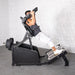Excel Glute Line Hack Squat / Front Squat - Muscle D Fitness - Plate Load Squat Machine - Counter Balanced - Plate Storage Pegs - Sweatfully