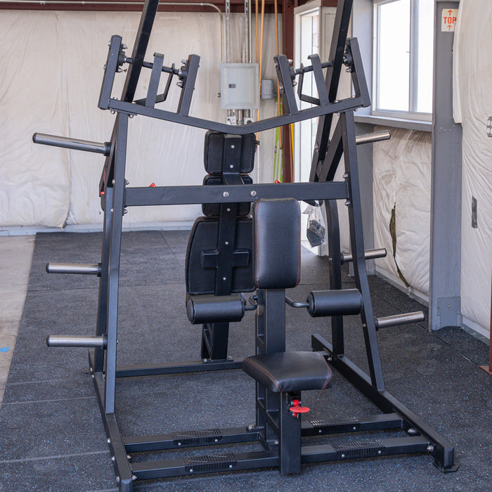 Excel Iso-Lateral Chest/Back Combo - Muscle D Fitness - Plate Loaded - Gas Shock Assisted Seat Adjustment - Sweatfully