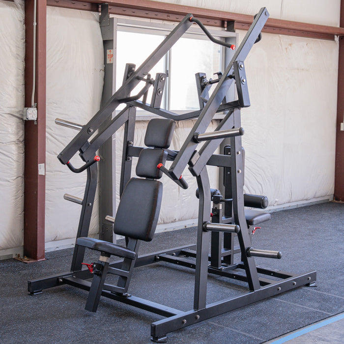 Excel Iso-Lateral Chest/Back Combo - Muscle D Fitness - Plate Loaded - Gas Shock Assisted Seat Adjustment - Sweatfully