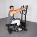Excel Standing Hip Thrust - Muscle D Fitness - Plate Load Extension - Band Compatible - Adjustable Pads - Sweatfully