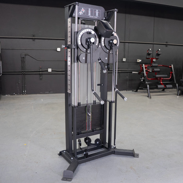 Excel Multi-Flight Trainer - Muscle D Fitness - Adjustable height - Selectorized Shoulder / Chest Machine - Sweatfully
