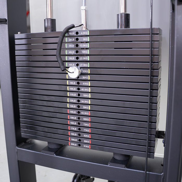Excel Multi-Flight Trainer - Muscle D Fitness - Adjustable height - Selectorized Shoulder / Chest Machine - Sweatfully