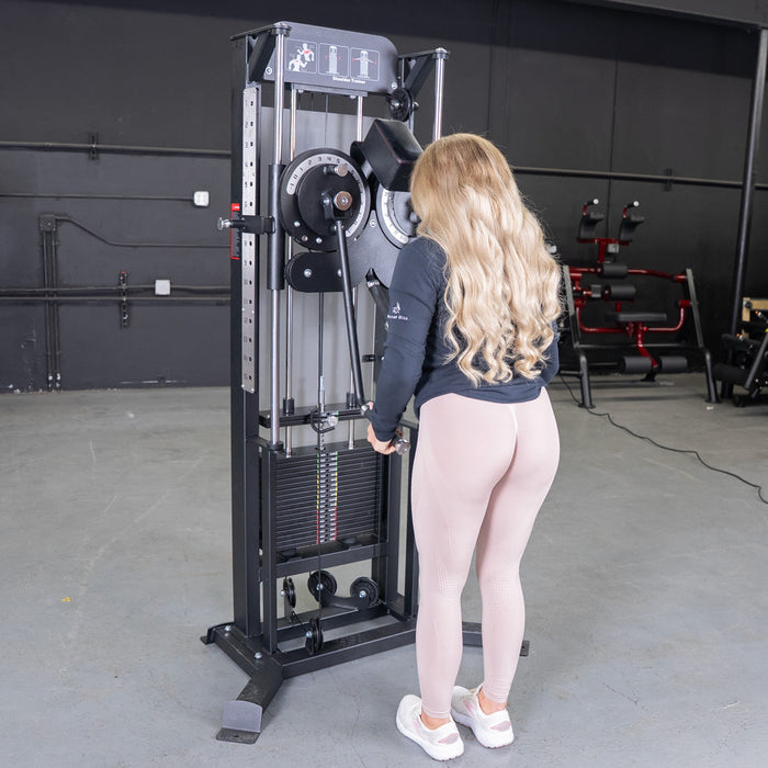 Excel Multi-Flight Trainer - Muscle D Fitness - Adjustable height - Selectorized Shoulder / Chest Machine - Sweatfully