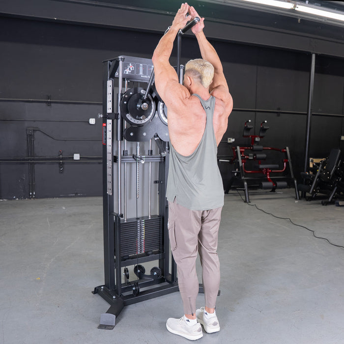 Excel Multi-Flight Trainer - Muscle D Fitness - Adjustable height - Selectorized Shoulder / Chest Machine - Sweatfully