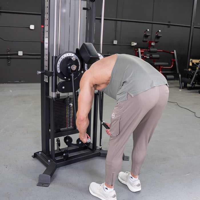 Excel Multi-Flight Trainer - Muscle D Fitness - Adjustable height - Selectorized Shoulder / Chest Machine - Sweatfully