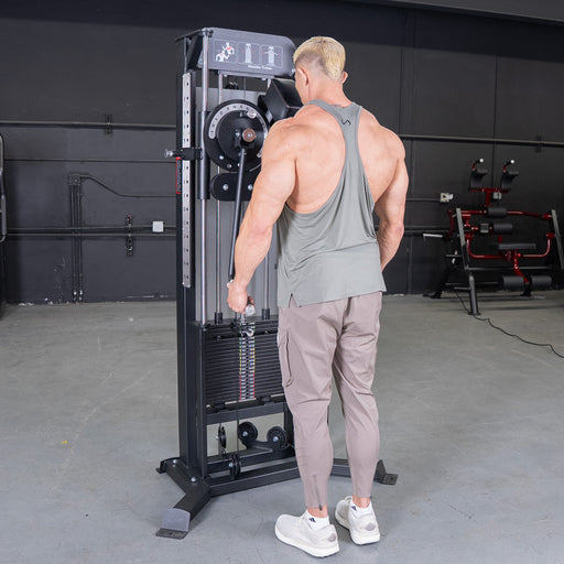Excel Multi-Flight Trainer - Muscle D Fitness - Adjustable height - Selectorized Shoulder / Chest Machine - Sweatfully