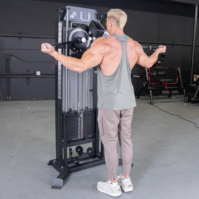 Excel Multi-Flight Trainer - Muscle D Fitness - Adjustable height - Selectorized Shoulder / Chest Machine - Sweatfully