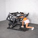 Excel Power Hack Squat - Muscle D Fitness - Plate Load Heavy Squat Machine - Weight Storage Pegs - Safety Stop - Sweatfully