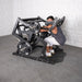 Excel Power Hack Squat - Muscle D Fitness - Plate Load Heavy Squat Machine - Weight Storage Pegs - Safety Stop - Sweatfully