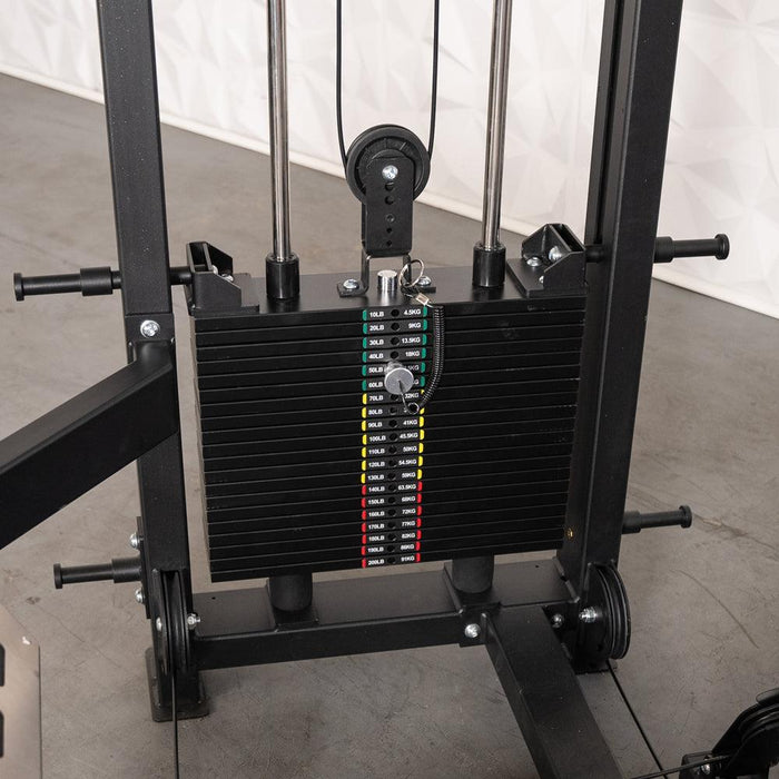 Excel Selectorized Hip Thrust Glute - Muscle D Fitness - Selectorized Glute Drive - Band Compatable - Sweatfully
