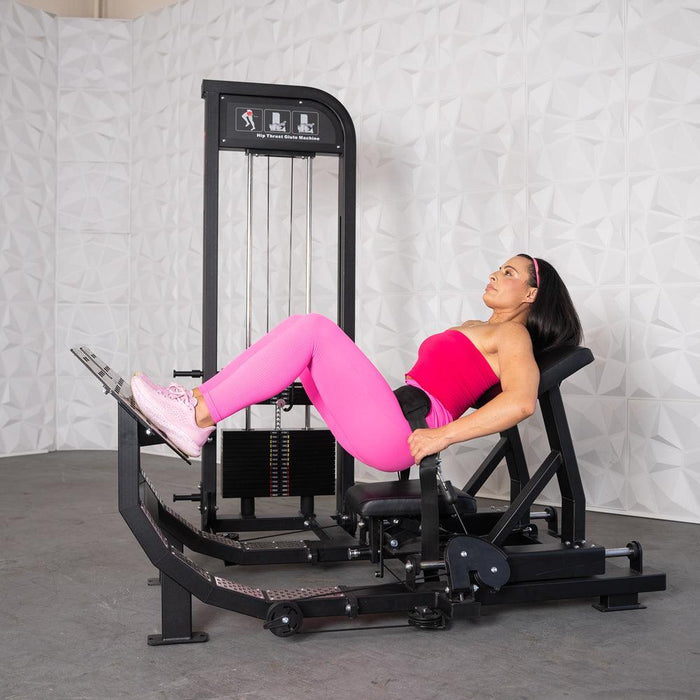 Excel Selectorized Hip Thrust Glute - Muscle D Fitness - Selectorized Glute Drive - Band Compatable - Sweatfully