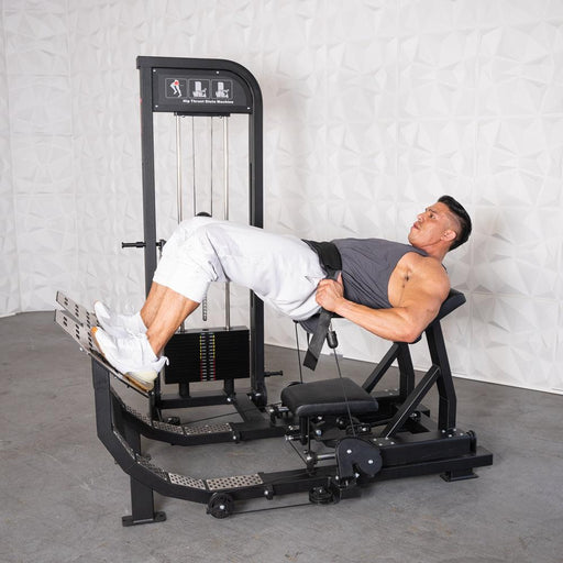 Excel Selectorized Hip Thrust Glute - Muscle D Fitness - Selectorized Glute Drive - Band Compatable - Sweatfully