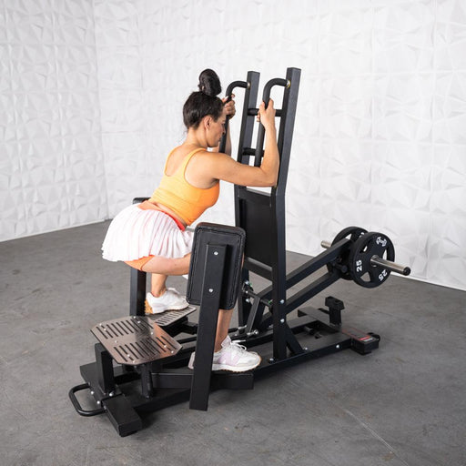 Excel Standing Hip Abductor - Muscle D Fitness - Plate Load Glute - Band Compatible - Sweatfully