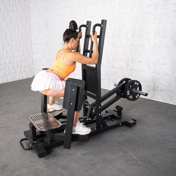Excel Standing Hip Abductor - Muscle D Fitness - Plate Load Glute - Band Compatible - Sweatfully