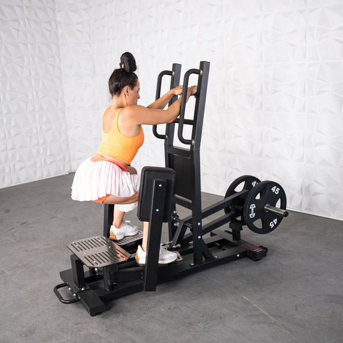 Excel Standing Hip Abductor - Muscle D Fitness - Plate Load Glute - Band Compatible - Sweatfully