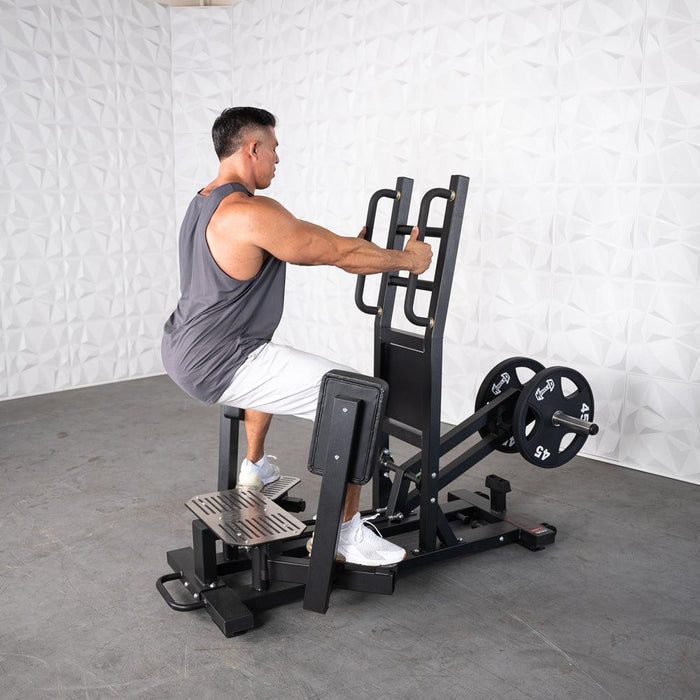 Excel Standing Hip Abductor - Muscle D Fitness - Plate Load Glute - Band Compatible - Sweatfully
