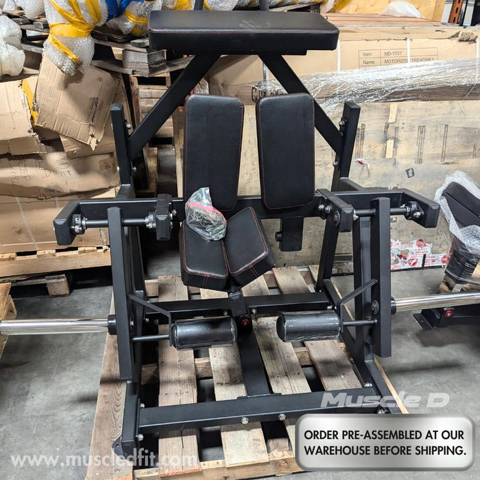 Excel Iso-Lateral Kneeling Leg Curl - Muscle D Fitness - Plate Load Hamstring Curl Machine - Sweatfully