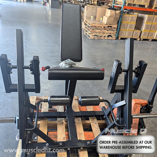 Excel Iso-Lateral Leg Extension - Muscle D Fitness - Plate Load Knee Extension - Sweatfully