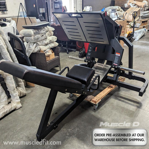 Excel Leverage Leg Press - Muscle D Fitness - Plate Load Leg Press - Sweatfully