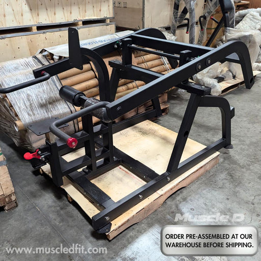 Excel Seated Dip - Muscle D Fitness - Plate Load Triceps Press - Weight Storage Pegs - Piston Assisted Seat Adjustment - Sweatfully