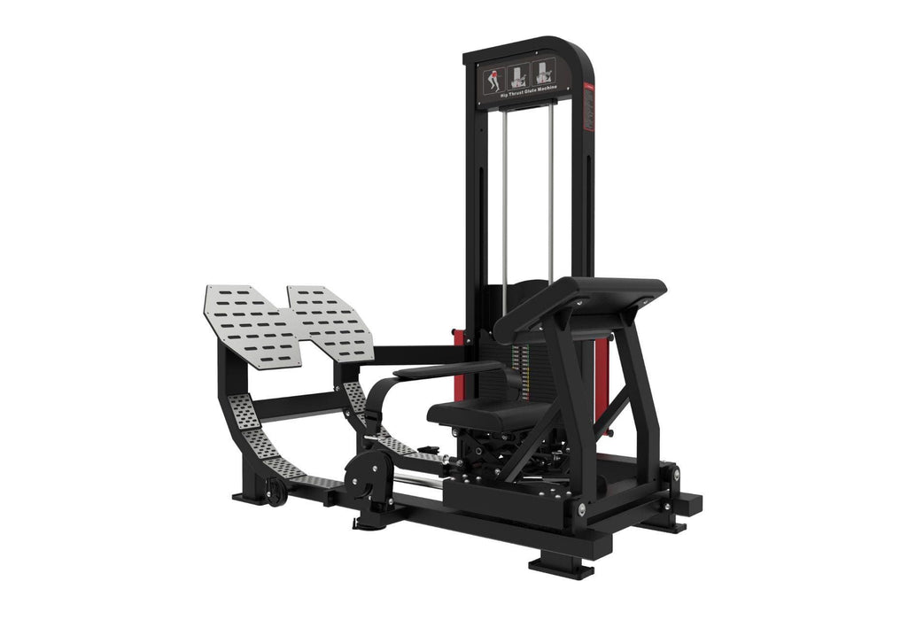 Excel Selectorized Hip Thrust Glute - Muscle D Fitness - Selectorized Glute Drive - Band Compatable - Sweatfully