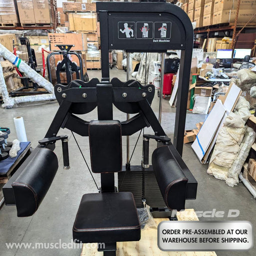 Excel Side Lateral - Muscle D Fitness - Selectorized Delt Raise - Gas Shock Assisted Seat Adjustment - Sweatfully