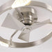 20 Inch Hazel Satin Nickel Flush Mount LED Ceiling Fan with Remote Control - Sweatfully