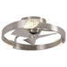 20 Inch Hazel Satin Nickel Flush Mount LED Ceiling Fan with Remote Control - Sweatfully