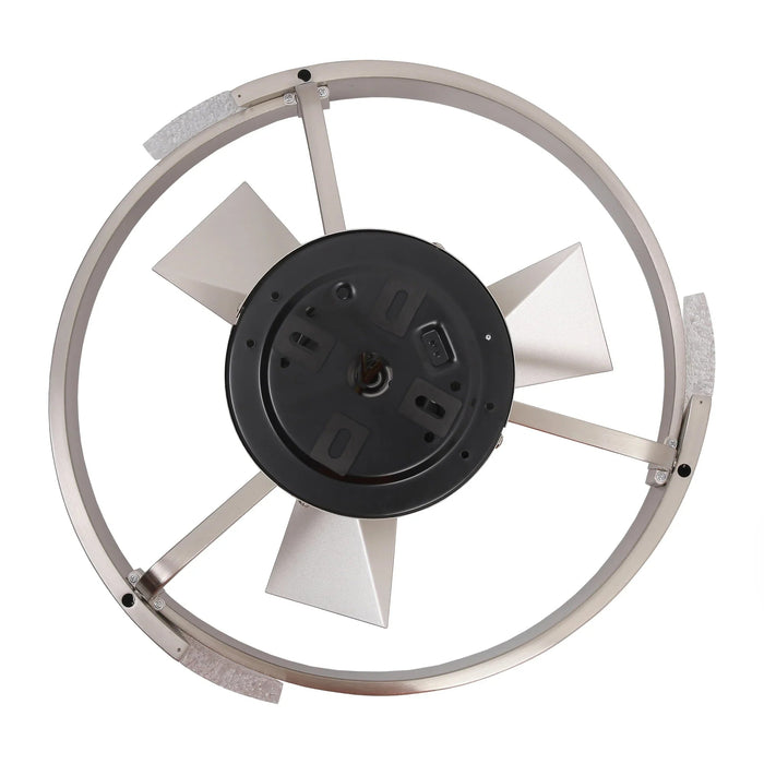 20 Inch Hazel Satin Nickel Flush Mount LED Ceiling Fan with Remote Control - Sweatfully