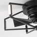 21 Inch Wade Black Industrial Flush Mount LED Ceiling Fan - Sweatfully