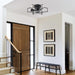 21 Inch Wade Black Industrial Flush Mount LED Ceiling Fan - Sweatfully