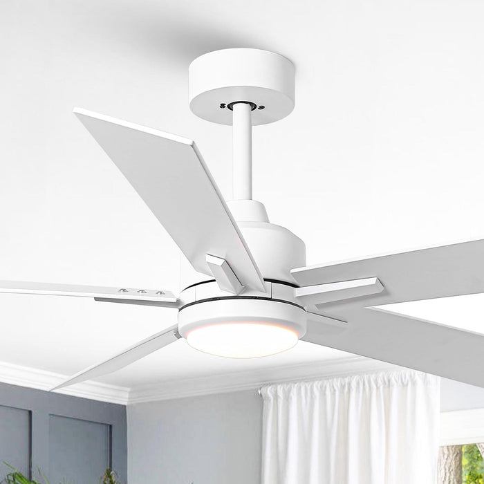 48" DC Motor 5 Blades Modern Downrod Mount Ceiling Fan - Sweatfully