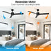 52" DC Motor 3 Blades Modern Downrod Mount Ceiling Fan - Sweatfully