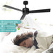 52" DC Motor 3 Blades Modern Downrod Mount Ceiling Fan - Sweatfully